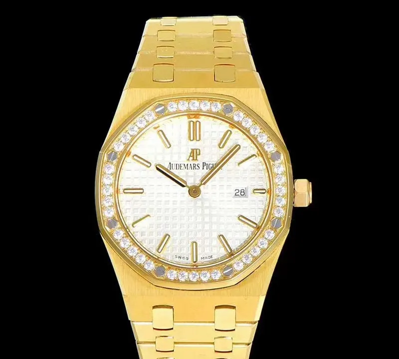 Audemars Piguet Royal Oak 67651BA.ZZ.1261BA.01 JF Factory 1:1 Best Edition Replica Watch Yellow Gold Diamond Swiss Quartz